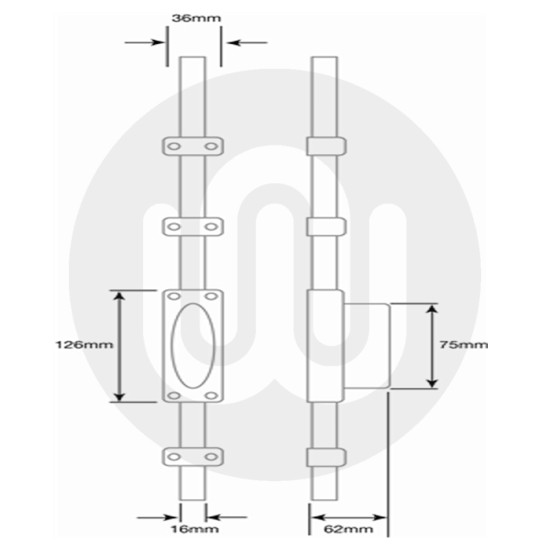 Locking Espagnolette Bolt , LEB, LOCKING ESPAG ROD, ESPAG BOLT,